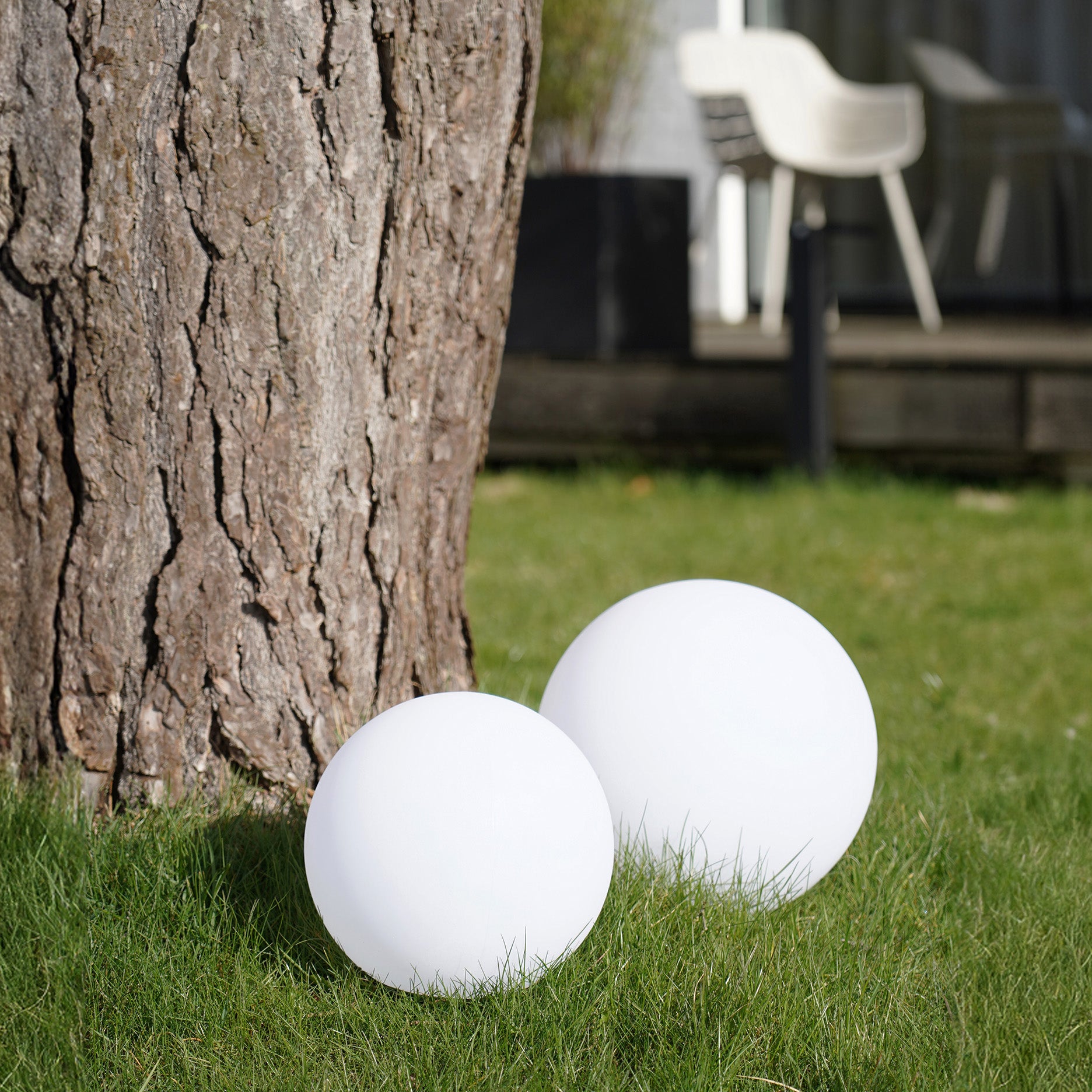 Glow Moon solcellelampe Ø30
